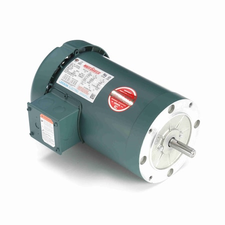 Leeson General Purpose Motor, 2 & 2 HP, 3 Ph, 60 & 50 Hz, 230/460 & 190/380 V, 1800 & 1500 RPM, 56C, TEFC 116744.00